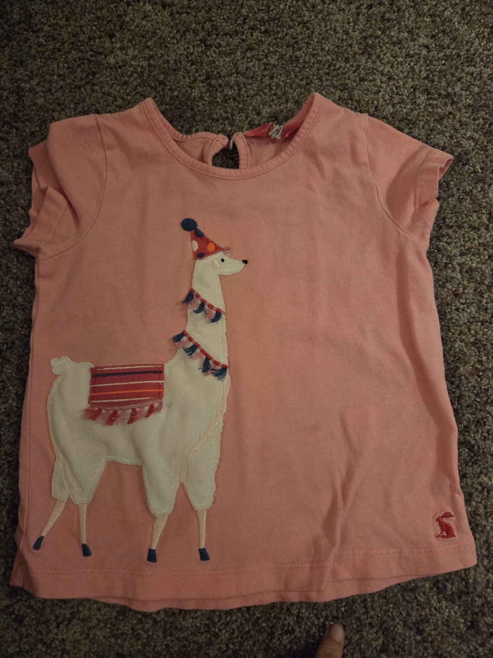 Joules Pink Llama Applique Tee